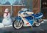 Slingshot In The Snow - Suzuki GSXR750 Original Painting