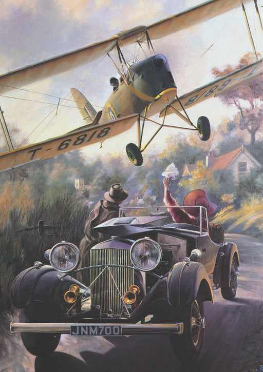 Charles J. Thompson - Carefree Days - Tiger Moth & Railton Card (W)