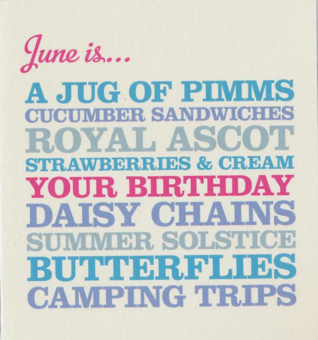 Rosie Robins - June Birthday Card