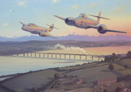 Eric Bottomley - Meteors Over The Severn - Gloster Meteor