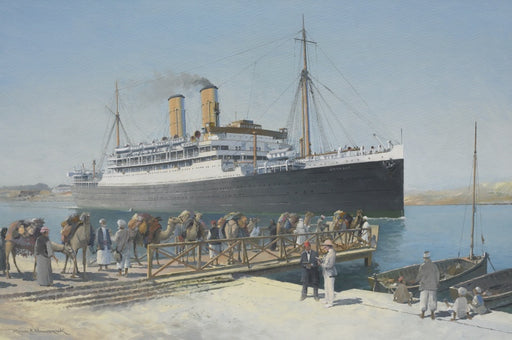 Passing The Ferry At El Qantara - SS Oronsay