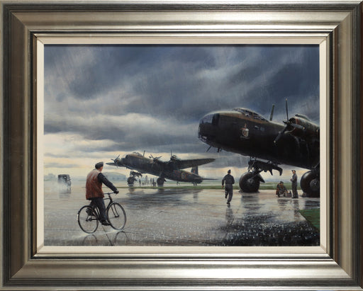 A Sudden Downpour - Short Stirlings Original Painting
