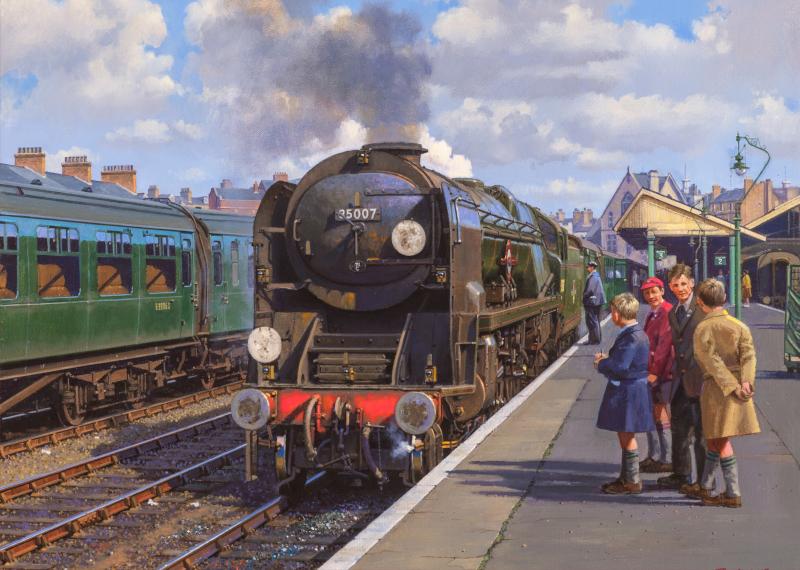 Weymouth Spotters - 35007 Aberdeen Commonwealth - Bulleid Pacific (w)