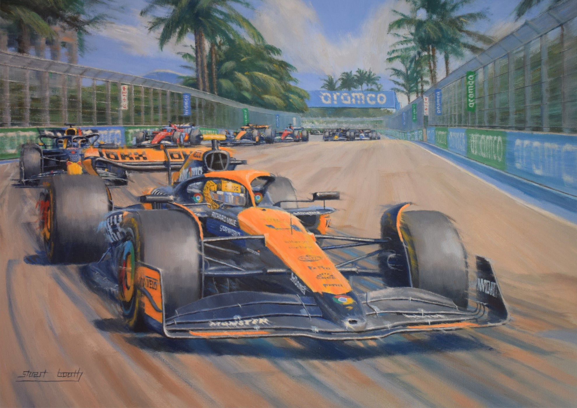 Lando Norris McLaren F1 Blank Birthday Fathers Day by Stuart Booth ...
