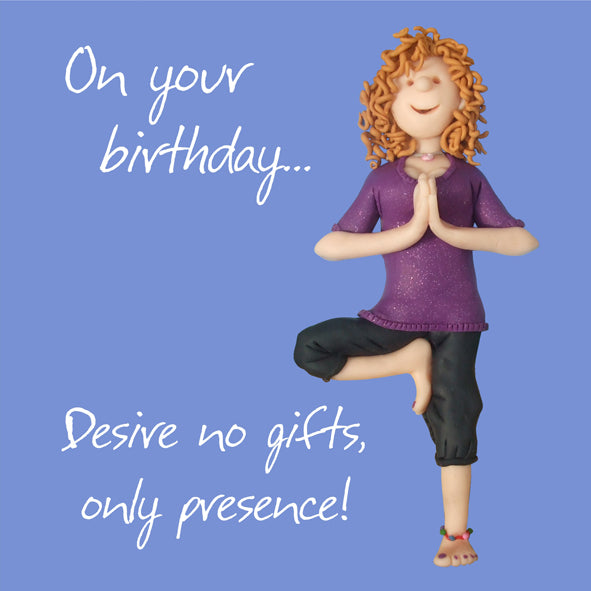 Erica Sturla - Desire No Gifts - Yoga Birthday Card