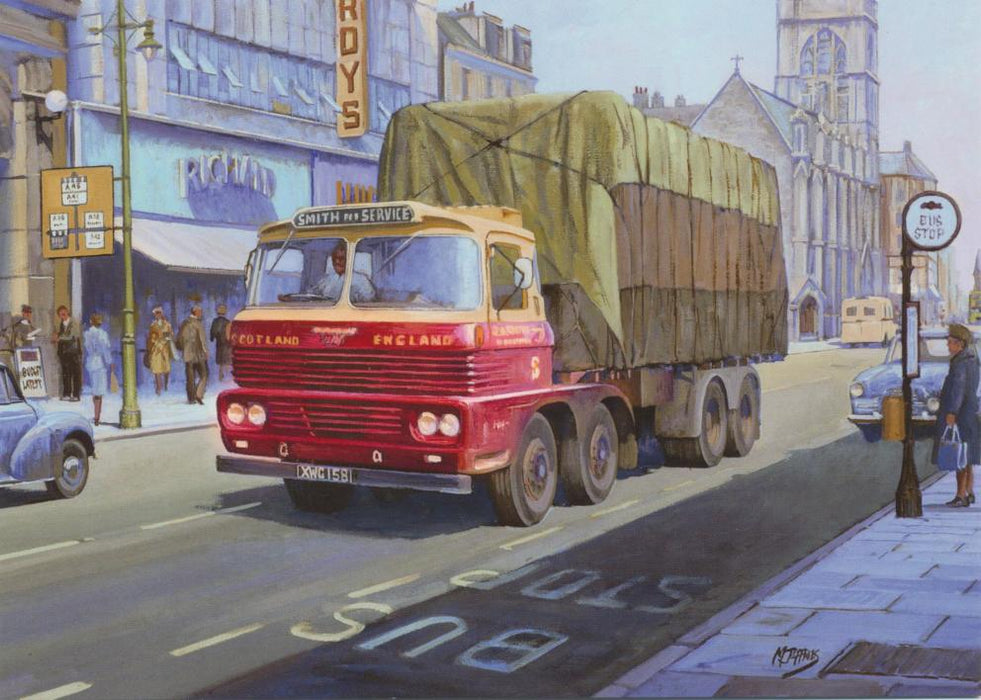 Mike Jefferies - Scammell Routeman II Truck Birthday Greettings Card