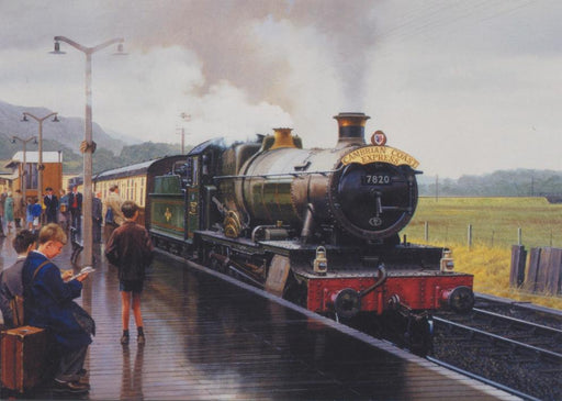 Dovey Junction - GWR Manor Class Locomotive Blank Birthday Greetings Card