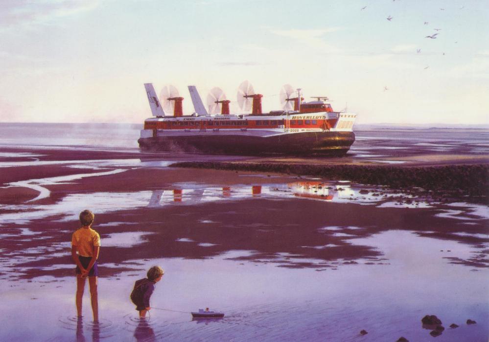 Hovercraft - Hoverlloyd SRN4 Blank Birthday / Greetings Card