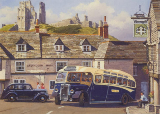 Royal Blue - Blank Bristol Bus Birthday Greetings Card