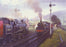 Talerddig Crossing - 4MT Class Locomotive Blank Birthday Greetings Card