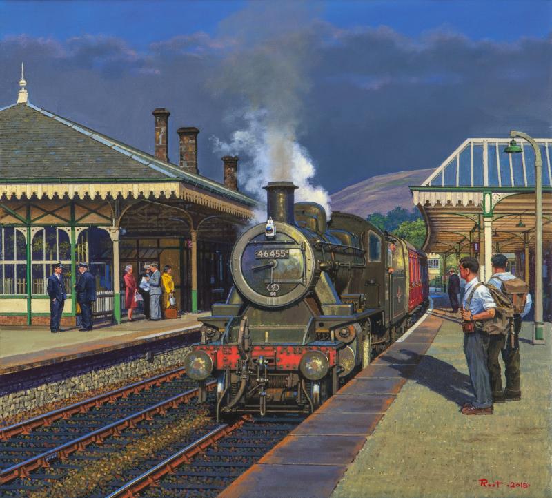Malcolm Root FGRA Railway Art Print BR Ivatt 2MT Locomotive — Hansen ...