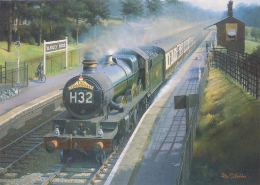 Evening at Yardley Wood - GWR Castle Class Blank Birthday Greetings Card