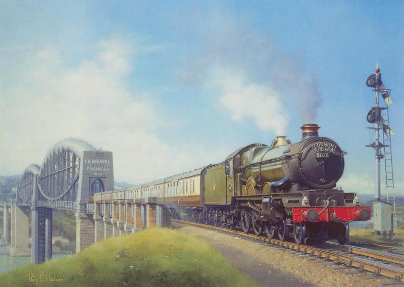 Out of Cornwall - GWR Castle Class Blank Birthday Greetings Card