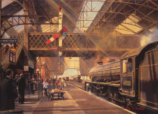 Nottingham Victoria Arrivals - LNER / BR B1 Railway Birthday Greetings Card