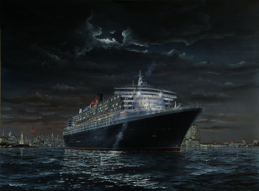 Queen Mary 2 at Night - RMS Queen Mary 2 QM2