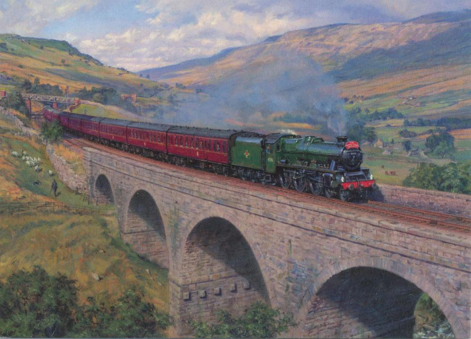 Robin Pinnock - Bahamas over Ais Gill Railway Greetings Birthday Card