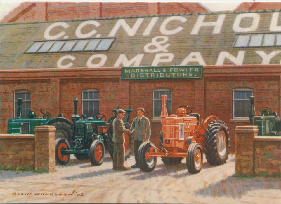 Robin Wheeldon - Marshall Agent - Farming Tractor Blank Birthday Greetings Card