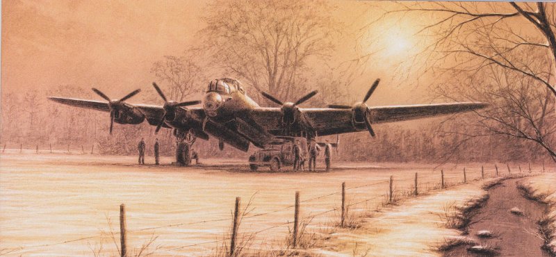 Stephen Brown - Lancaster In The Snow - Avro Lancaster