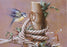 Sonia Marshall - Entwined Blue Tit British Bird Greetings Birthday Card