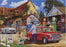 Trevor Mitchell - Filling Up - Morris 1100 , MGB Blank Birthday Greetings Card