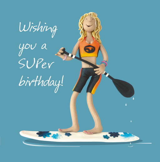 Erica Sturla - Paddleboarding Birthday Card (Female)