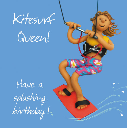 Erica Sturla - Kitesurf Queen - Kitesurfing Birthday Card
