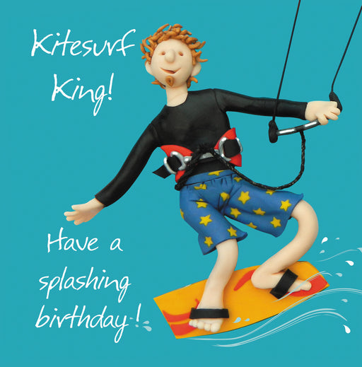 Erica Sturla - Kitesurf King - Kitesurfing Birthday Card