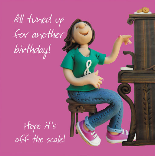 Erica Sturla - Off The Scale - Piano Keyboard Player Birthday Card