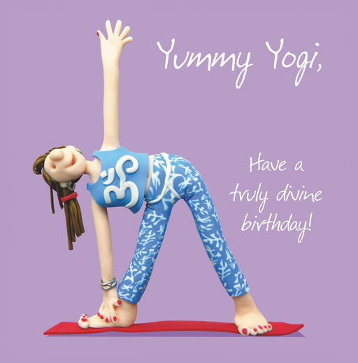 Yummy Yogi - Yoga Birthday Card