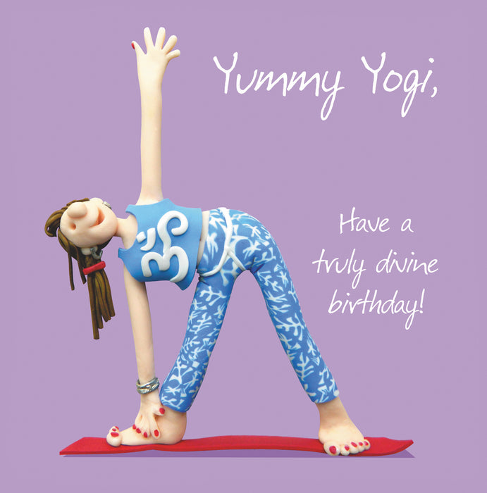 Yummy Yogi - Yoga Birthday Card