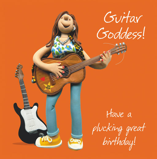 Guitar Goddess - Female Guitar Player Birthday Card
