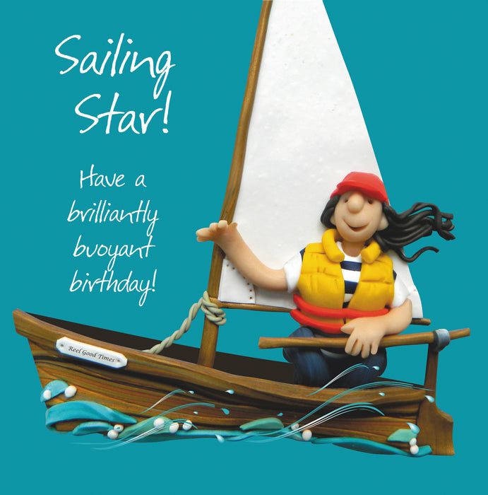 Sailing Star - Female Sailing Birthday Card