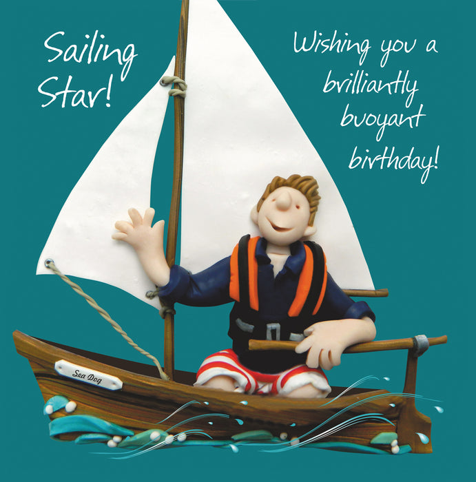 Sailing Star - Male Sailing Birthday Card