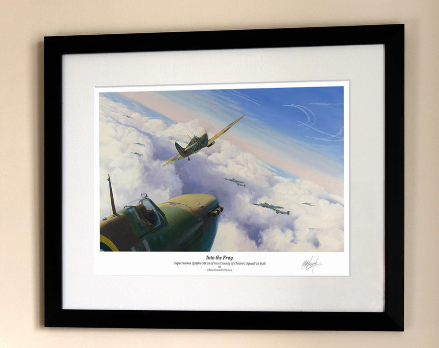Into The Fray - Supermarine Spitfire - Framed Print