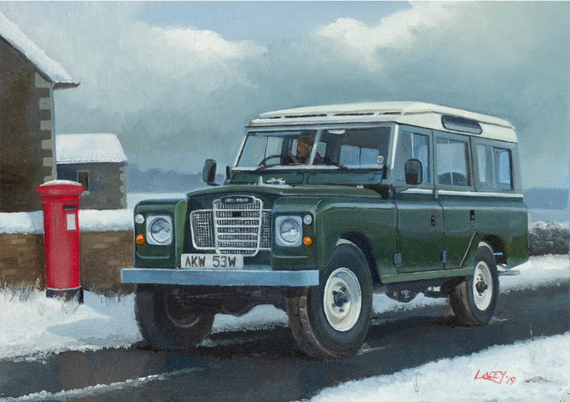 Winter Workhorse - Land Rover series 3 Original Painting