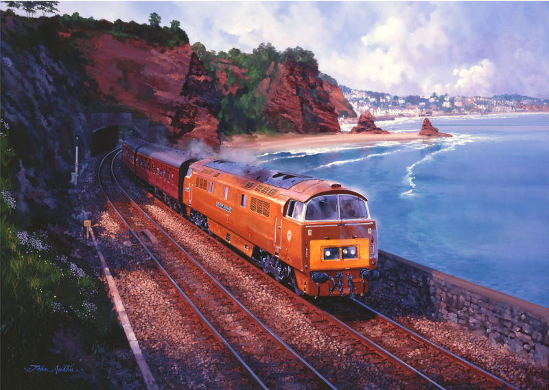 Western Champion Diesel Train Railway Blank Birthday Fathers Day Card ...