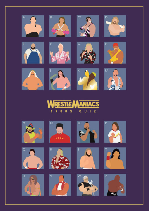 Wrestlemaniacs 1980s - Wrestling Quiz Greetings Card