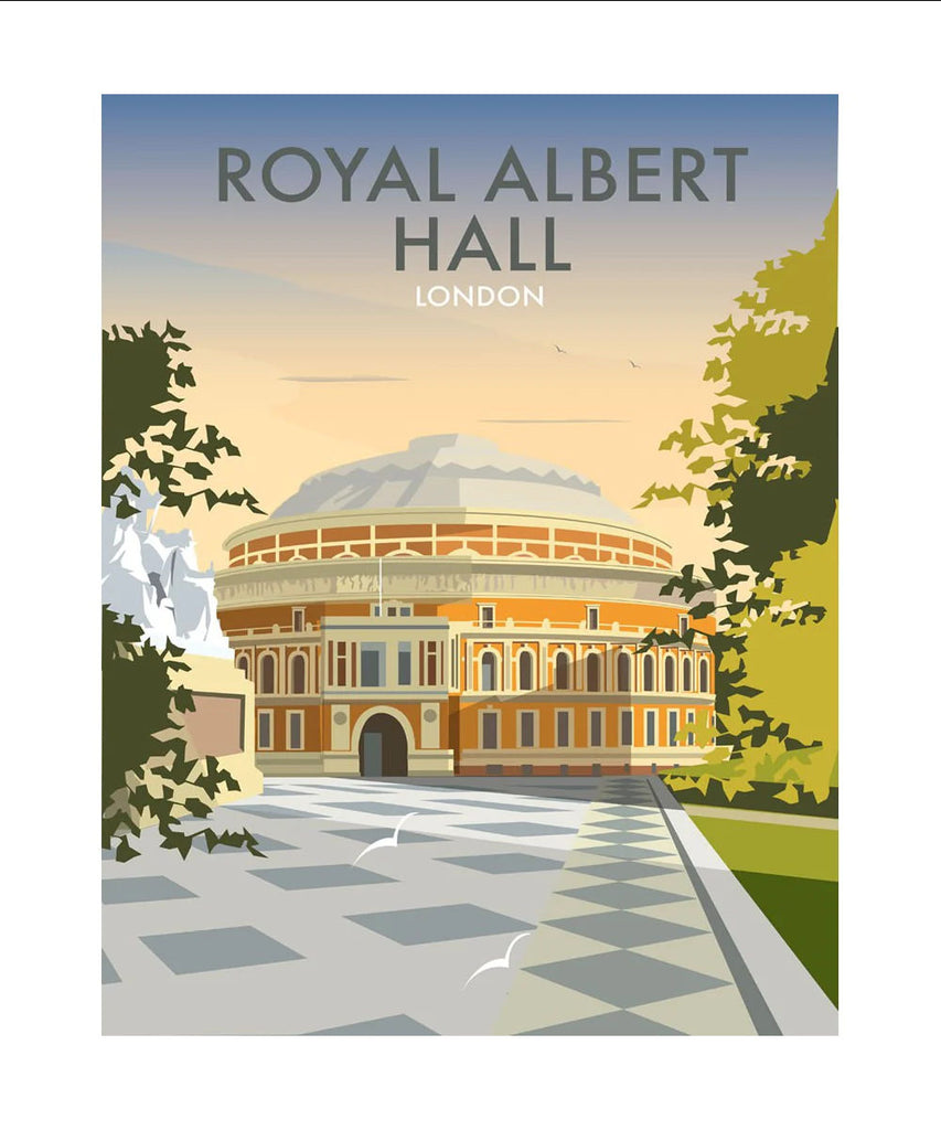 Royal Albert Hall Art Deco Style Art Print by Dave Thompson — Hansen ...