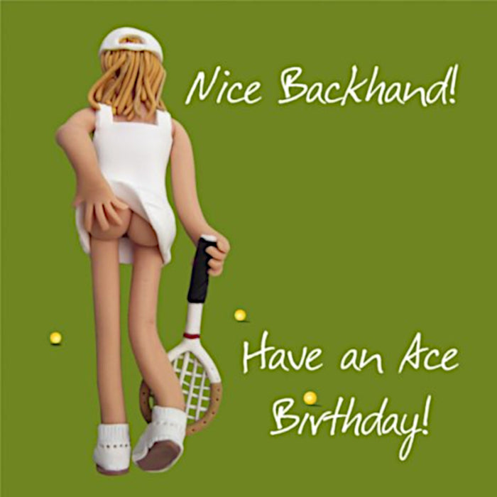 Erica Sturla - Nice Backhand - Tennis Birthday Card