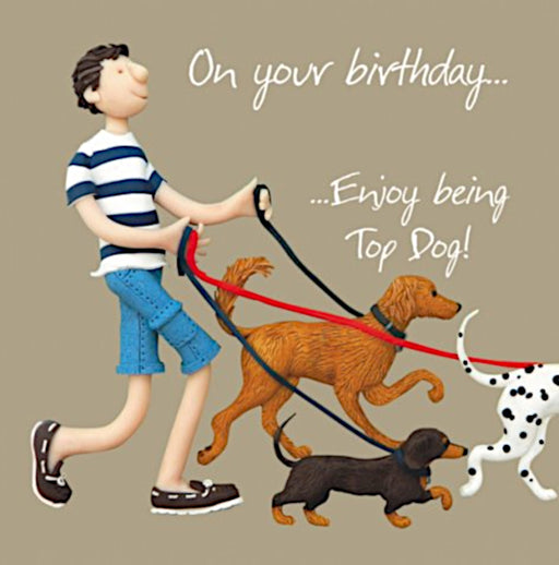 Erica Sturla - Top Dog - Dog Walking Birthday Card