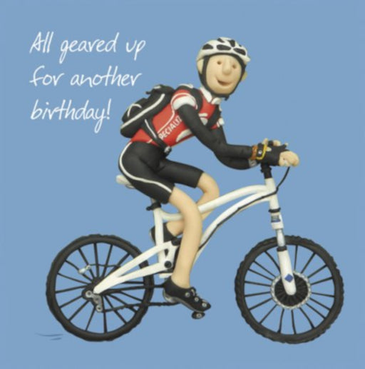 Erica Sturla - All Geared Up  Male- Cycling Birthday Card