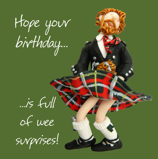 Erica Sturla - Wee Surprises - Scottish Kilt Birthday Card