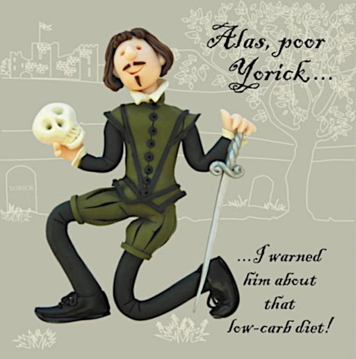 Erica Sturla - Alas Poor Yorick - Shakespeare Birthday Card