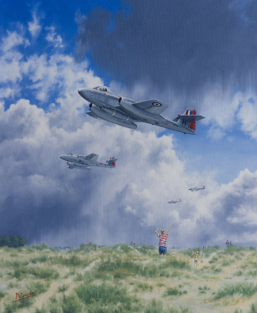 Meteor Shower - Gloster Meteor Original Painting