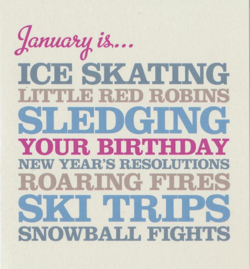 Rosie Robins - January Birthday Card