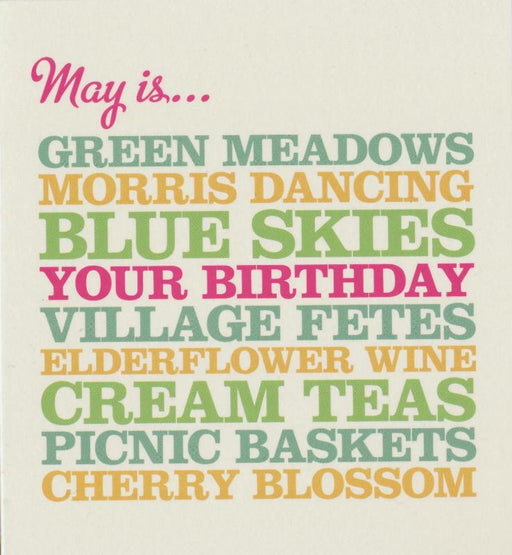 Rosie Robins - May Birthday Card
