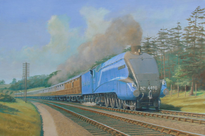 4498 Sir Nigel Gresley A4 Pacific Art Print by Stuart Booth — Hansen ...