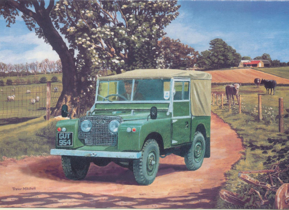 Land Rover Series 1 Blank Birthday Fathers Day Card — Hansen Fine Art