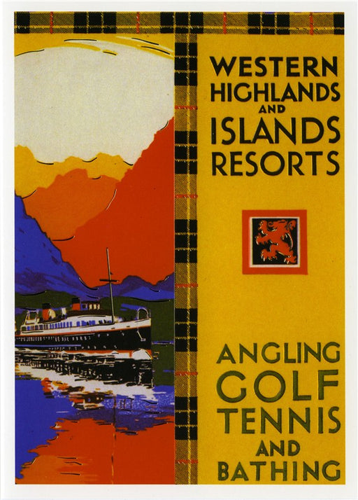 Western Highlands Art Deco Card