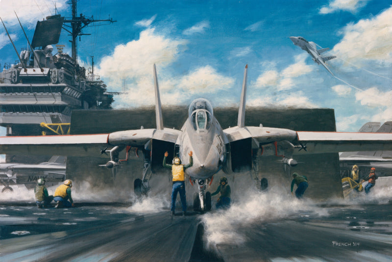 Grumman F-14 Tomcat Aviation Art Painting by Artist Chris French FGAvA — Hansen Fine Art
